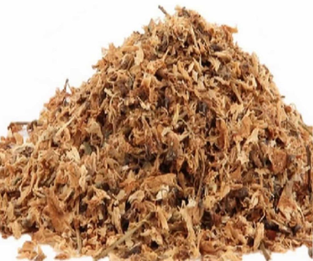 Close-up view of Expanded Shredded Stems Tobacco